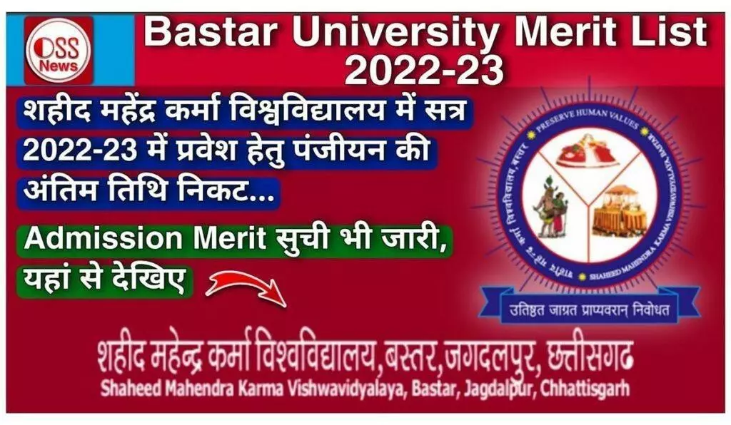 Merit List Bastar University 2022